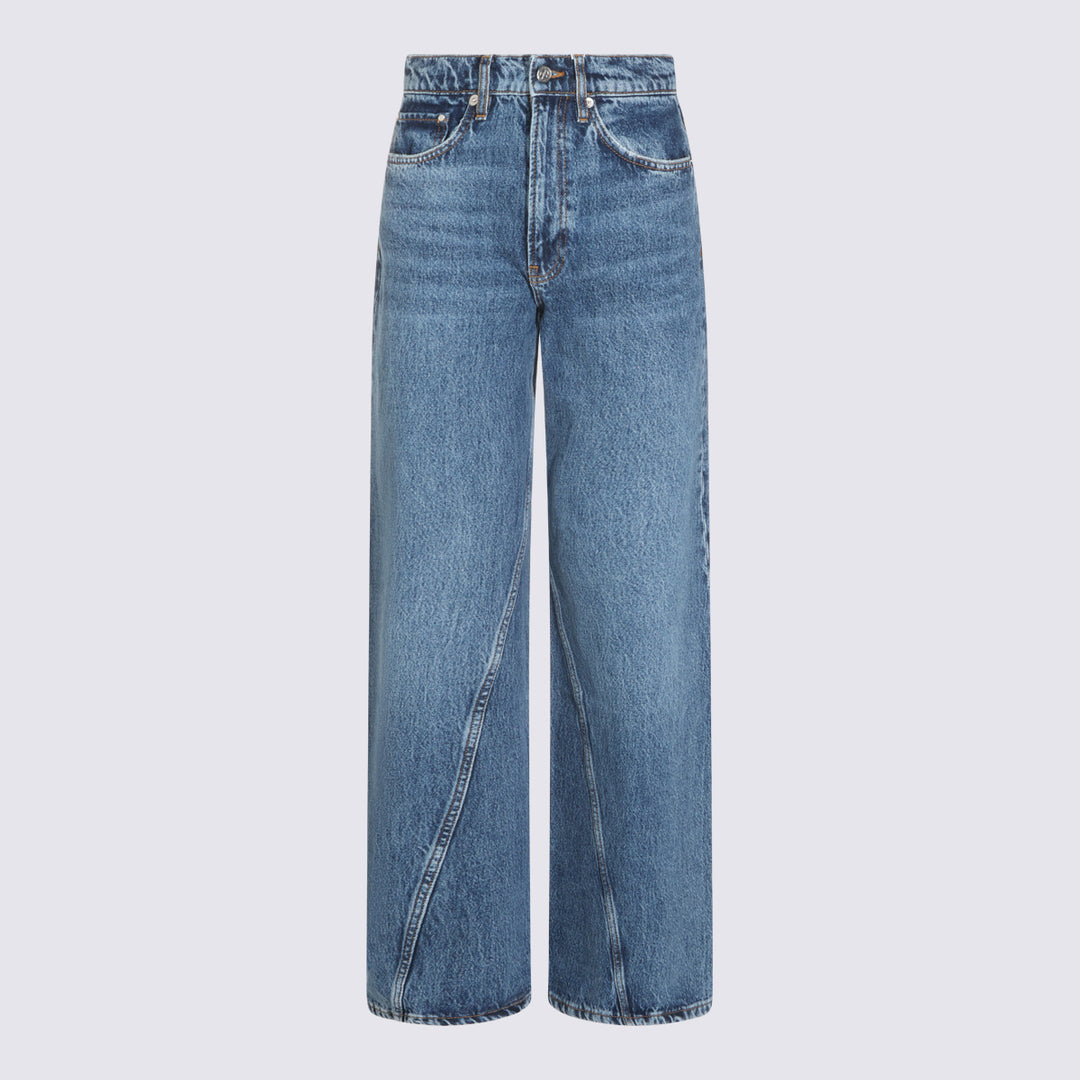 Anine Bing Jeans - Washed Blue | b90de7c90eb164073823af8757b6af55de674235