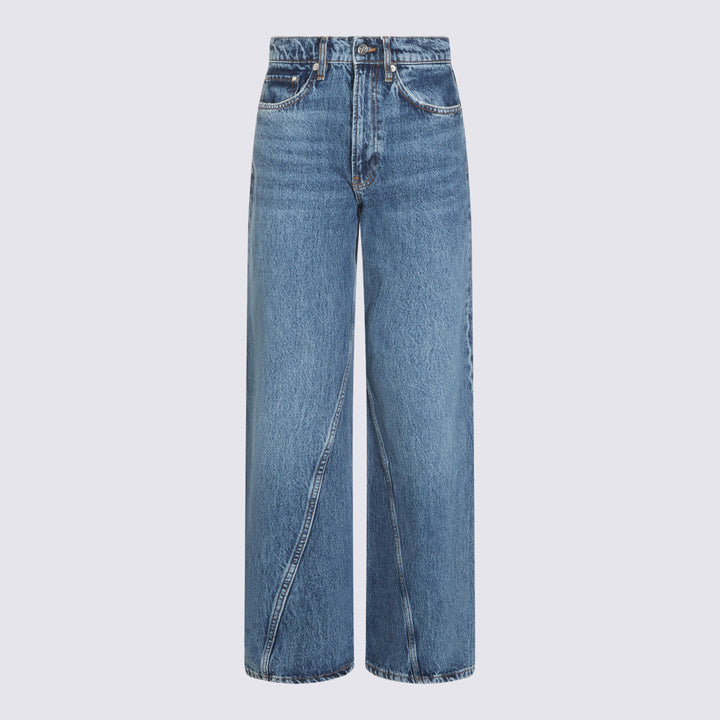 Anine Bing Jeans - Washed Blue | b90de7c90eb164073823af8757b6af55de674235