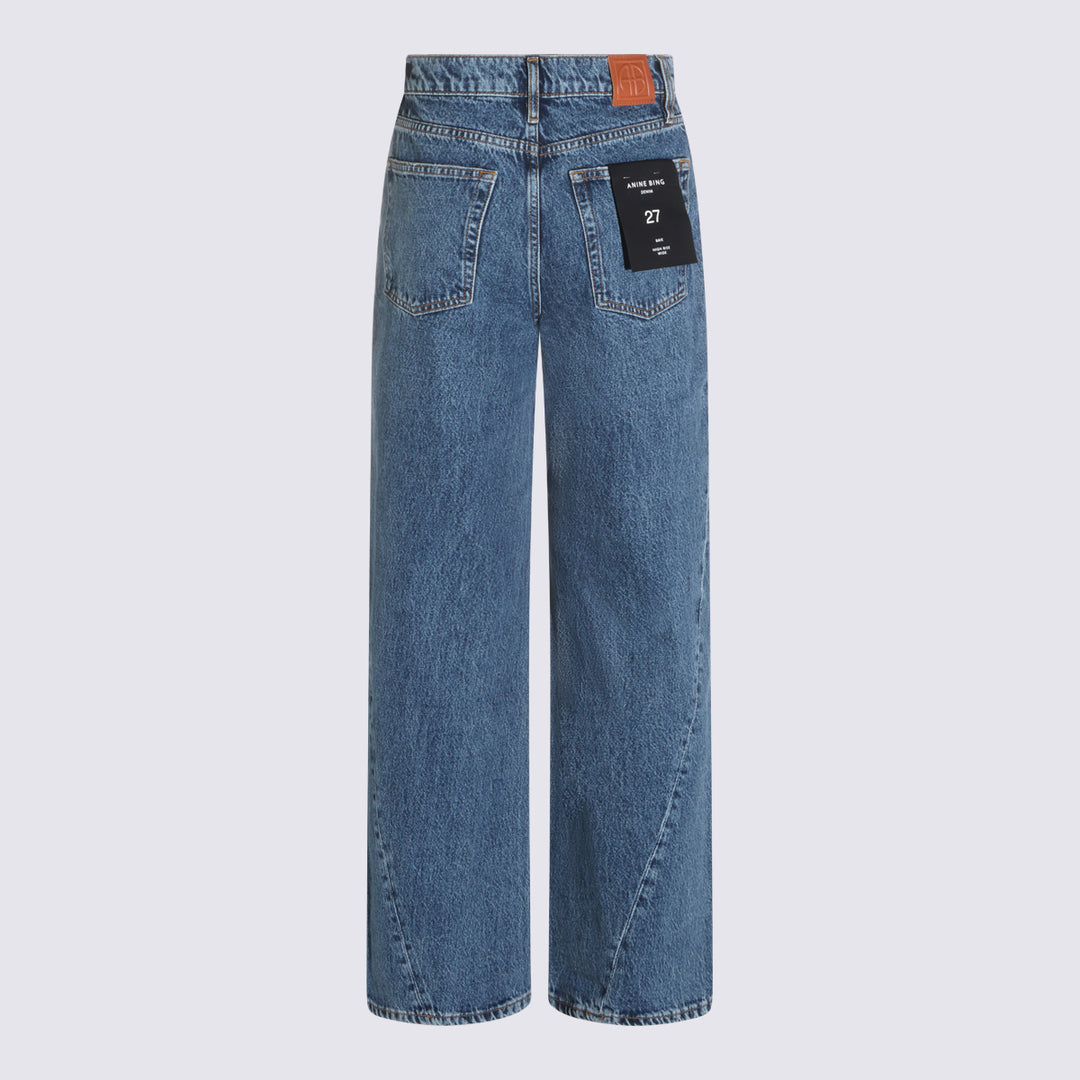 Anine Bing Jeans - Washed Blue | b785f3d5560a812860361ba4cbe8558eb42b2011