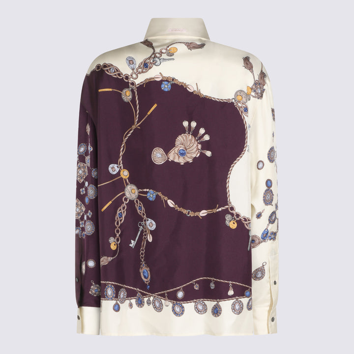 Versace Shirts - BURGUNDY/WHITE/GOLD | 72cef68d080ca8b6129ee9a3e553ef7402ffd7fb