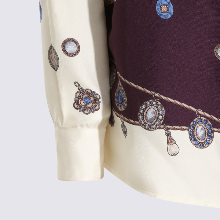 Versace Shirts - BURGUNDY/WHITE/GOLD | 26ea55a06944da9a68d2abb2c5e5506219b053c0