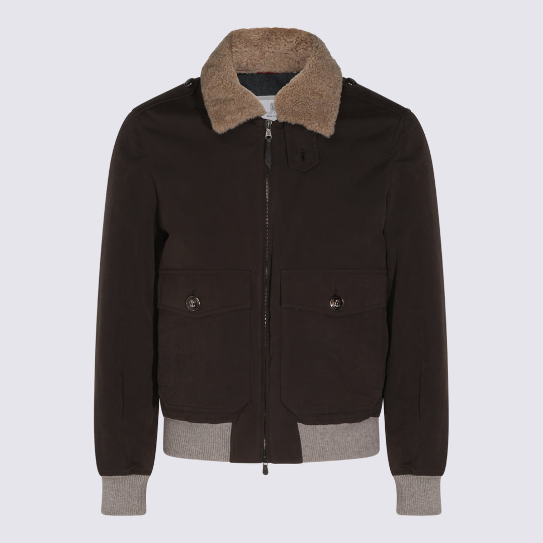 Brunello Cucinelli Coats - Brown | c113adcdd54de52ee7e2a851e90a7af67fcb6ff6