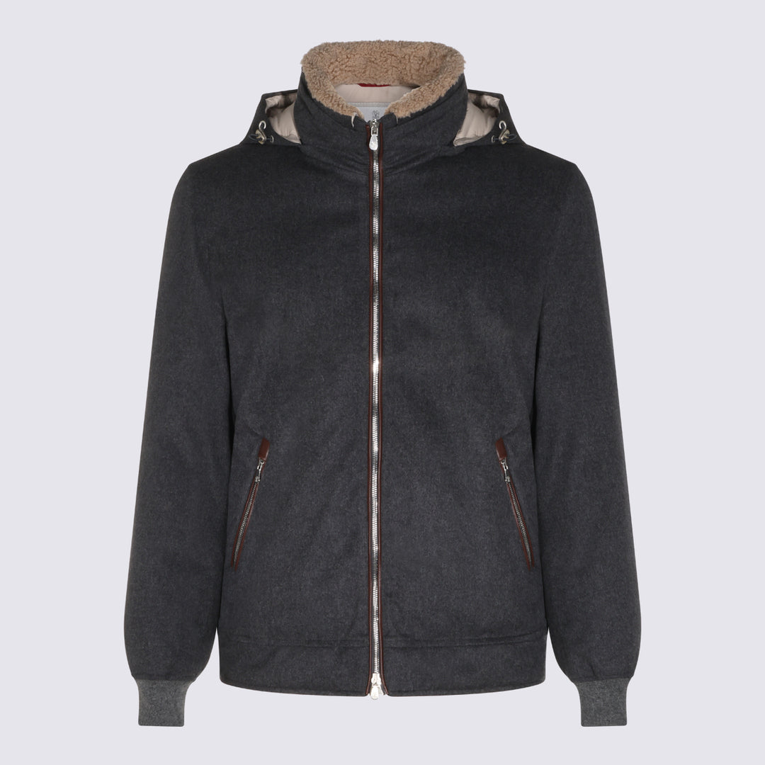 Brunello Cucinelli Coats - Dark grey | e10e6126979ab2d68dc2255282b61027d1af7c60