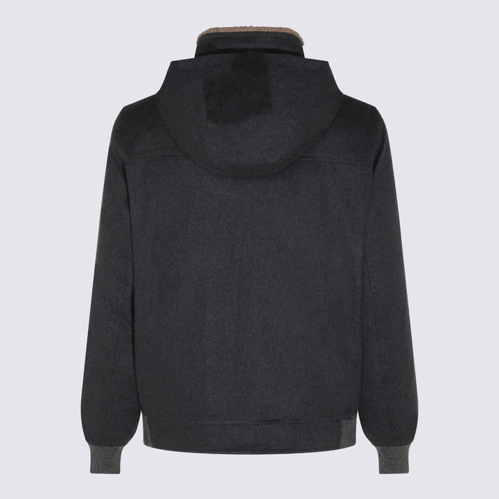 Brunello Cucinelli Coats - Dark grey | 20f31b091876e6fd657d04b7b4b7fc05bd0d9db5