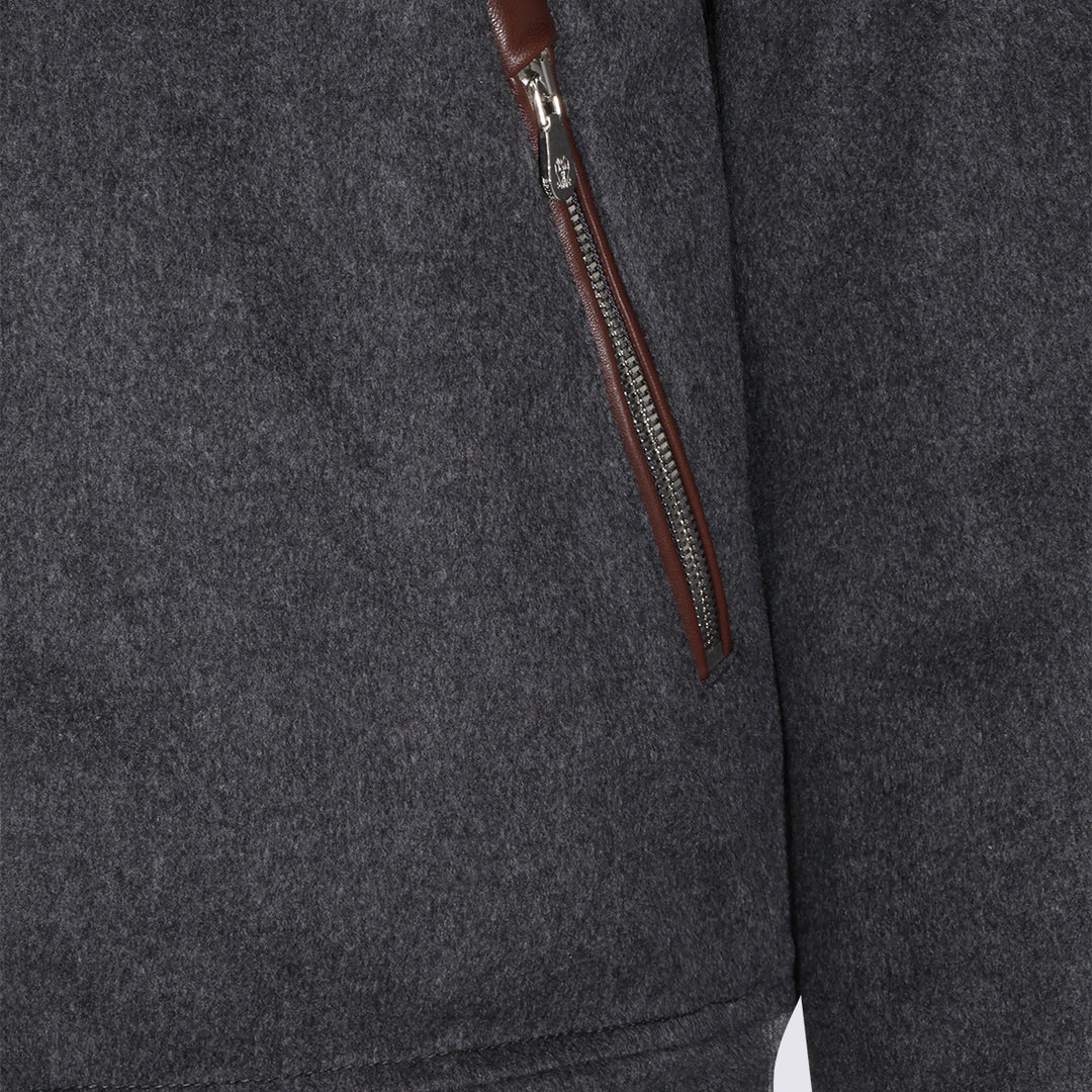 Brunello Cucinelli Coats - Dark grey | f087f53e6bffdebafb330b7ae4a75001cbc20f83