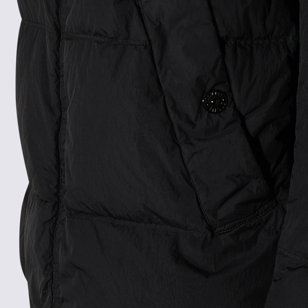 Stone Island Coats - Black | 893ab314c76e897f80de48f7a19e68195aea7268