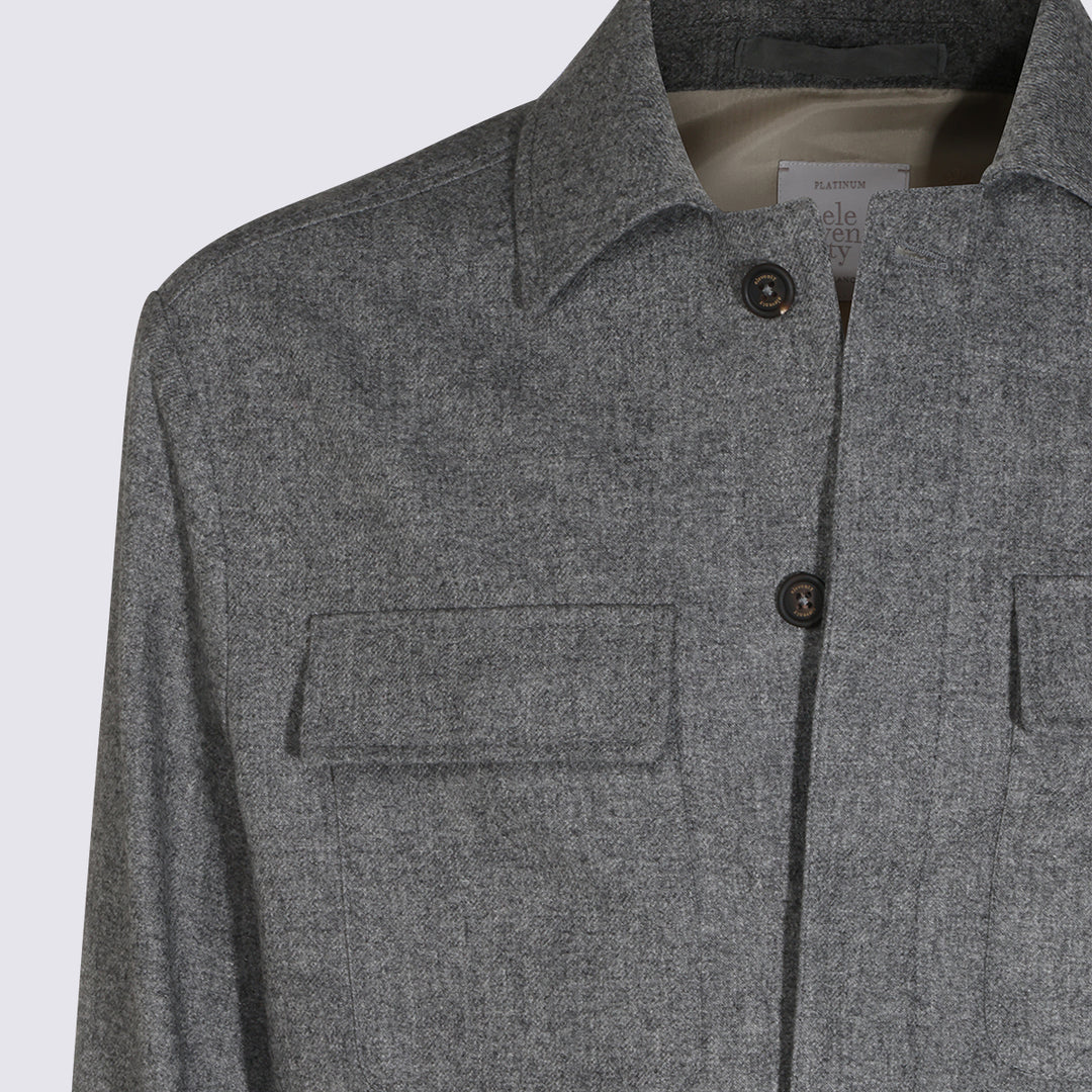 Eleventy Jackets - Grigio medio | b31e71bb88ac4f8e8c0c763430b2915ad5e2a472
