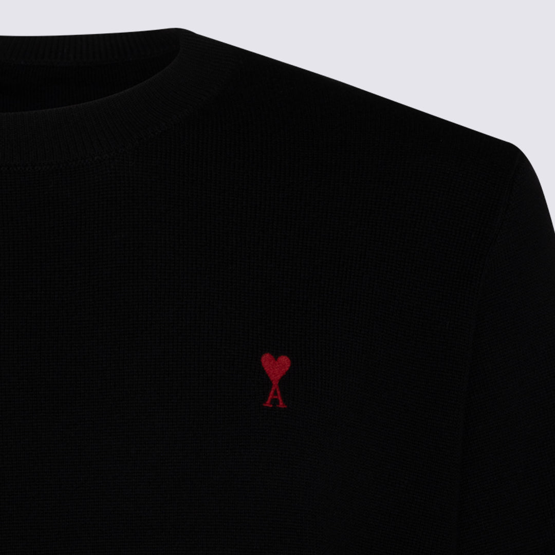Ami Paris Sweaters - NOIR/ROUGE | 0aa80cf56e621ba826dfbdfcf6335c89889909ca