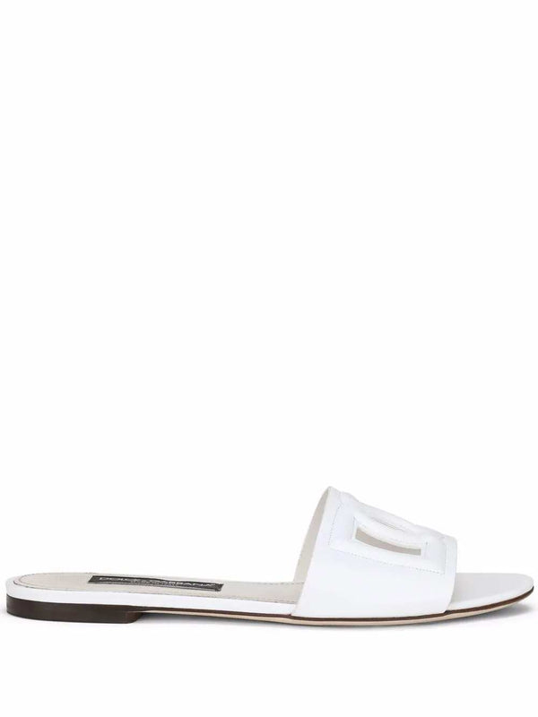 Leather Sandals With Dg Logo