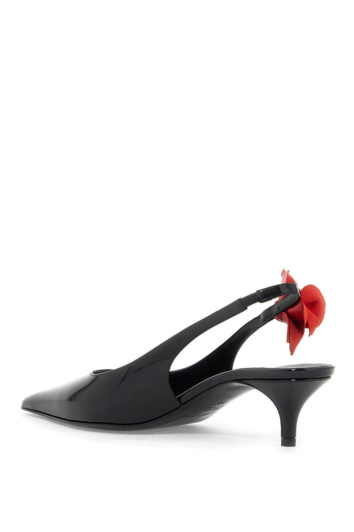 Décolleté Slingback Con Dettaglio Rosa