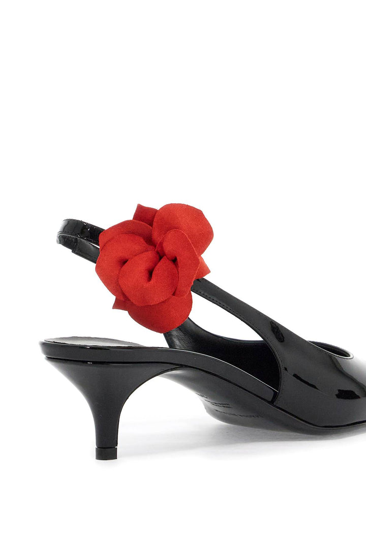 Décolleté Slingback Con Dettaglio Rosa