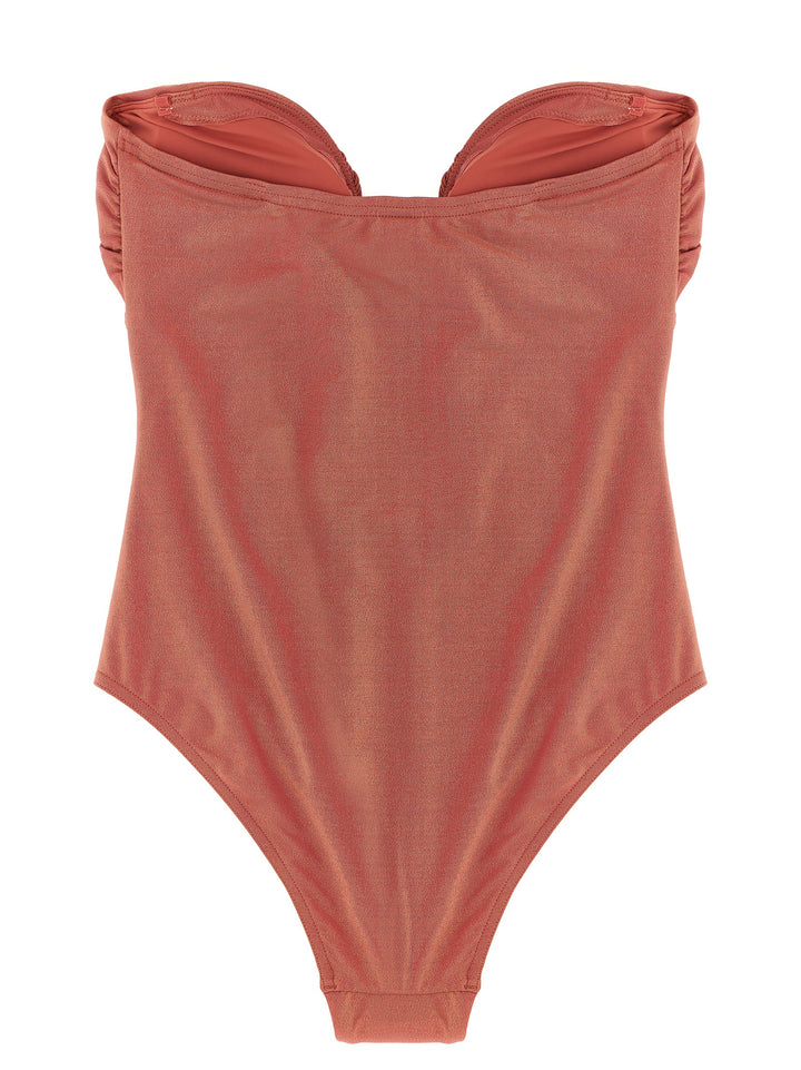 Zimmermann Rhiannon Deep Plunge Beachwear - Pink | 7b8241e9ba6df7f3b92d460f2e56601712e4dfc2