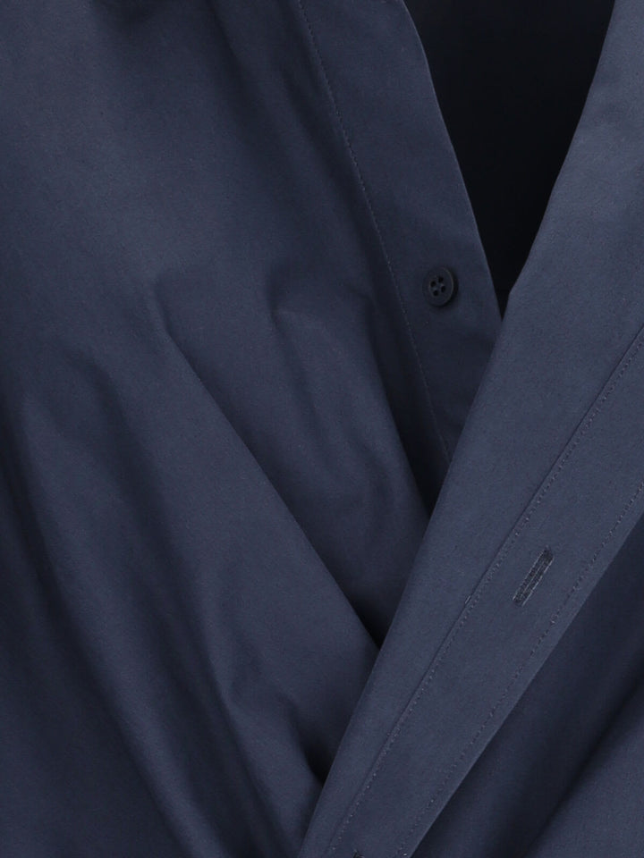 Poplin Shirt Dress Dresses Blue