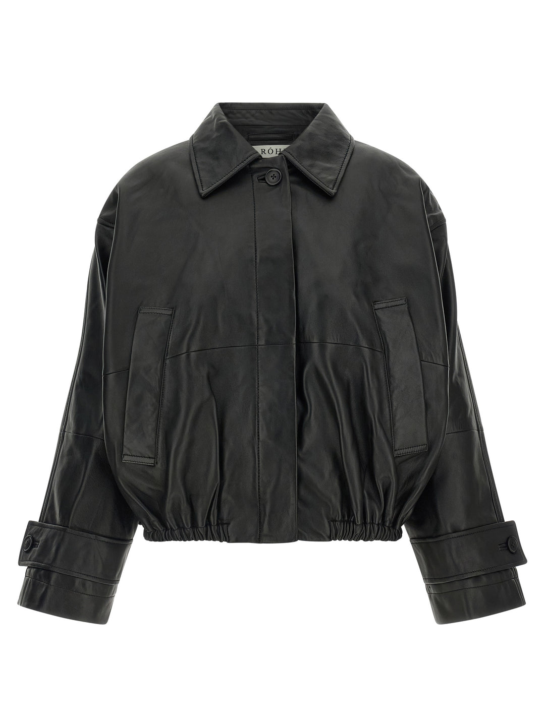 Rohe Blouson Leather Jacket Puffer Jackets - Black | 8f9cfab752080916ee1ac44502ec53cc1543eb20