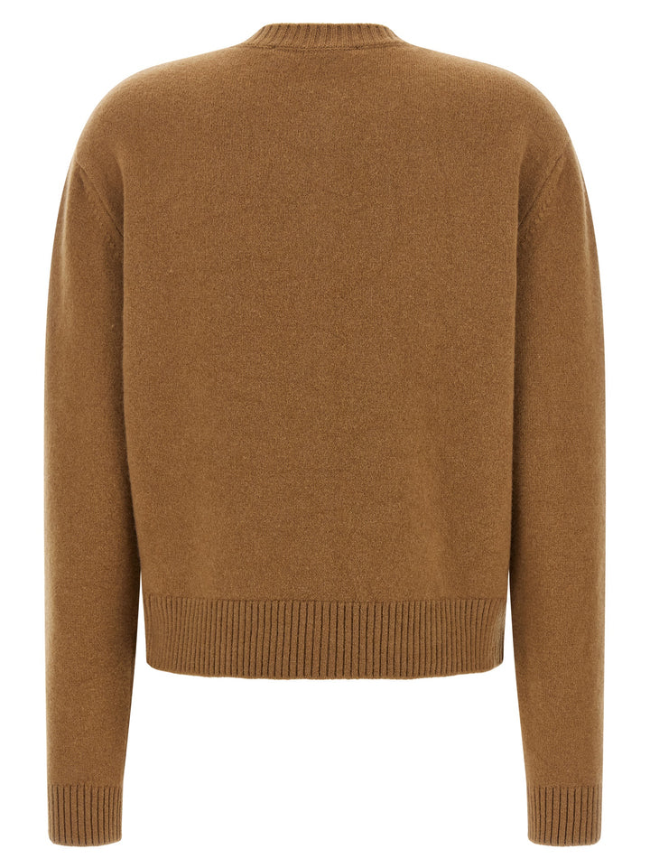 Rohe Cashmere Mixed Crew Neck Cardigan Sweaters and Cardigans - Brown | 32ff2df3bb9eaeb25fa8c1738408407df3a4ff0e