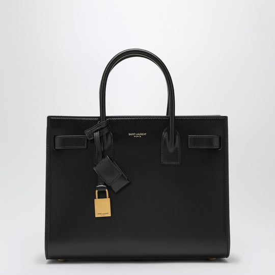 Black Leather Baby Sac De Jour Bag