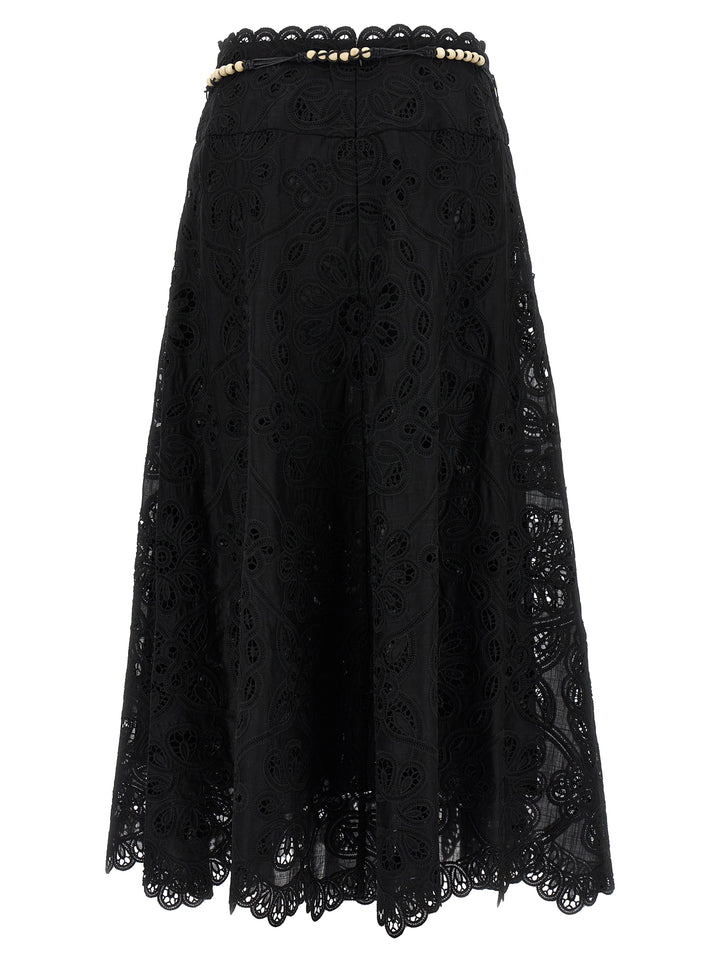 Zimmermann Rhiannon Skirts - Black | a1f8cfb04166811fde5bccd436550e656fa90c03