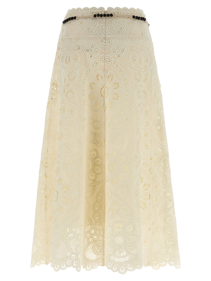 Zimmermann Rhiannon Skirts - Beige | 309ece9097a49fe4bd2ffad4c7bc2fd4d213328d