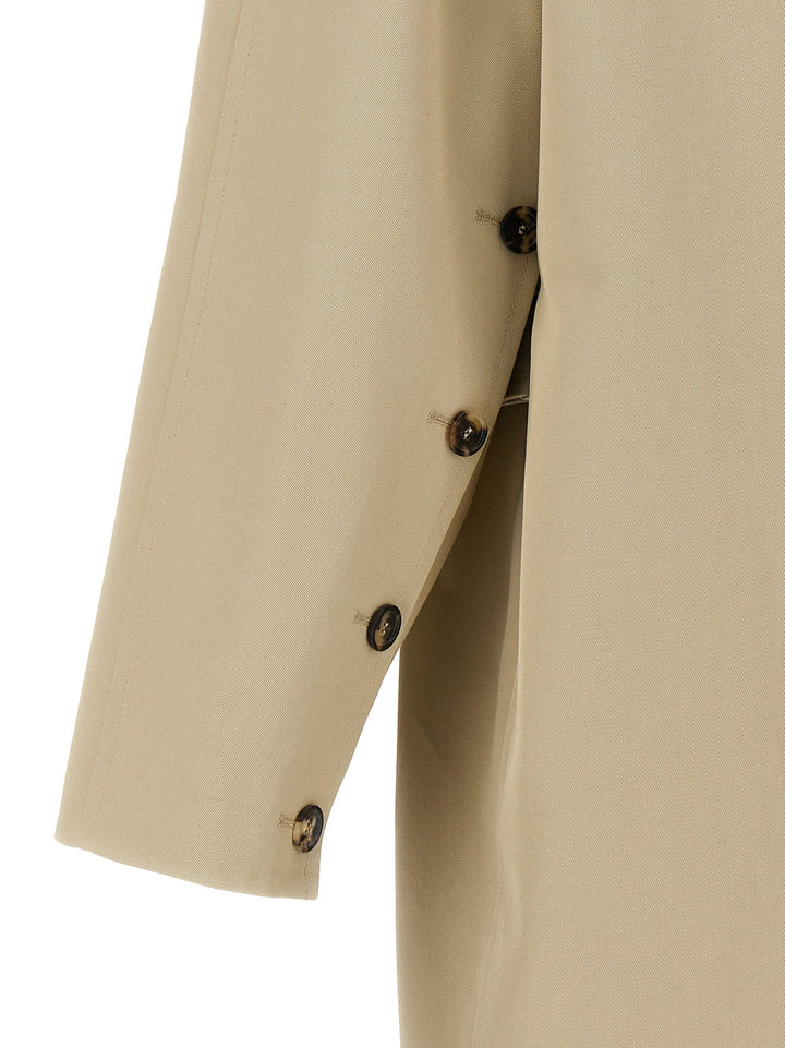 Long Oblique Coats, Trench Coats Beige