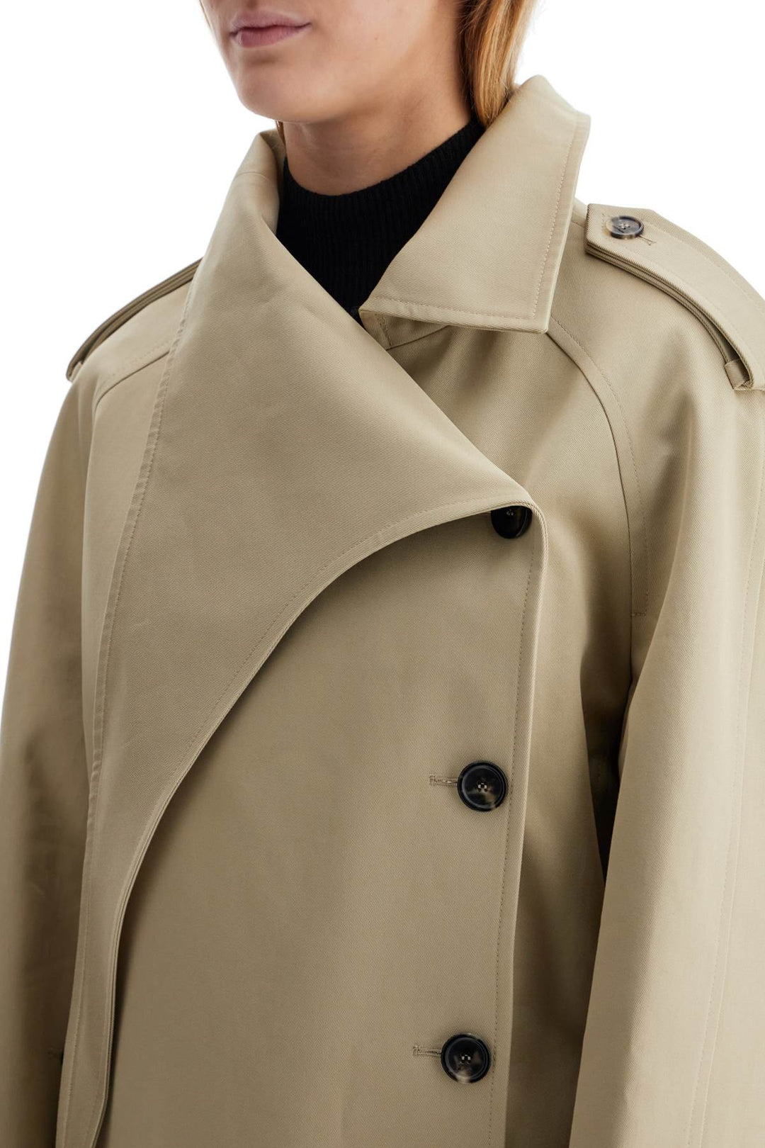 Long Trench Coat With Asymmetrical Closure