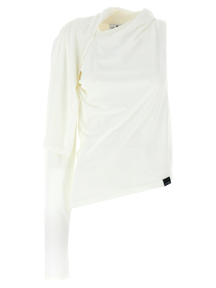 Asymetrique Off The Shoulder T-Shirt White