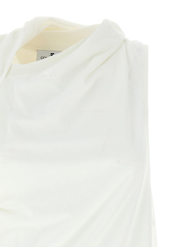 Asymetrique Off The Shoulder T-Shirt White