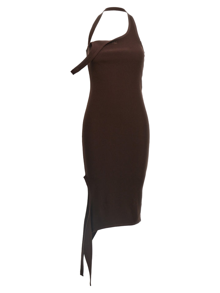 Undressed Light Knit Dresses Brown