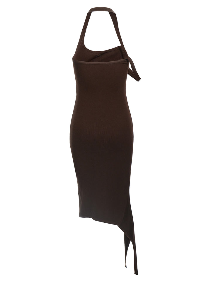 Undressed Light Knit Dresses Brown