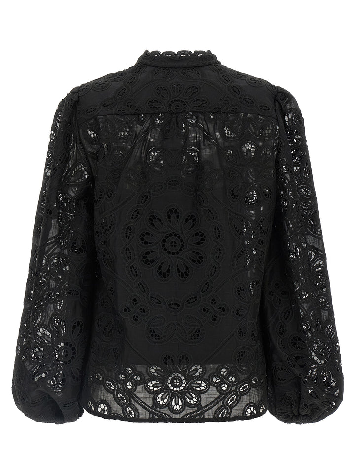 Zimmermann Rhiannon Shirt and Blouse - Black | 67ef4fbbdf897429a3c7e6af7c00942f59b29ebc