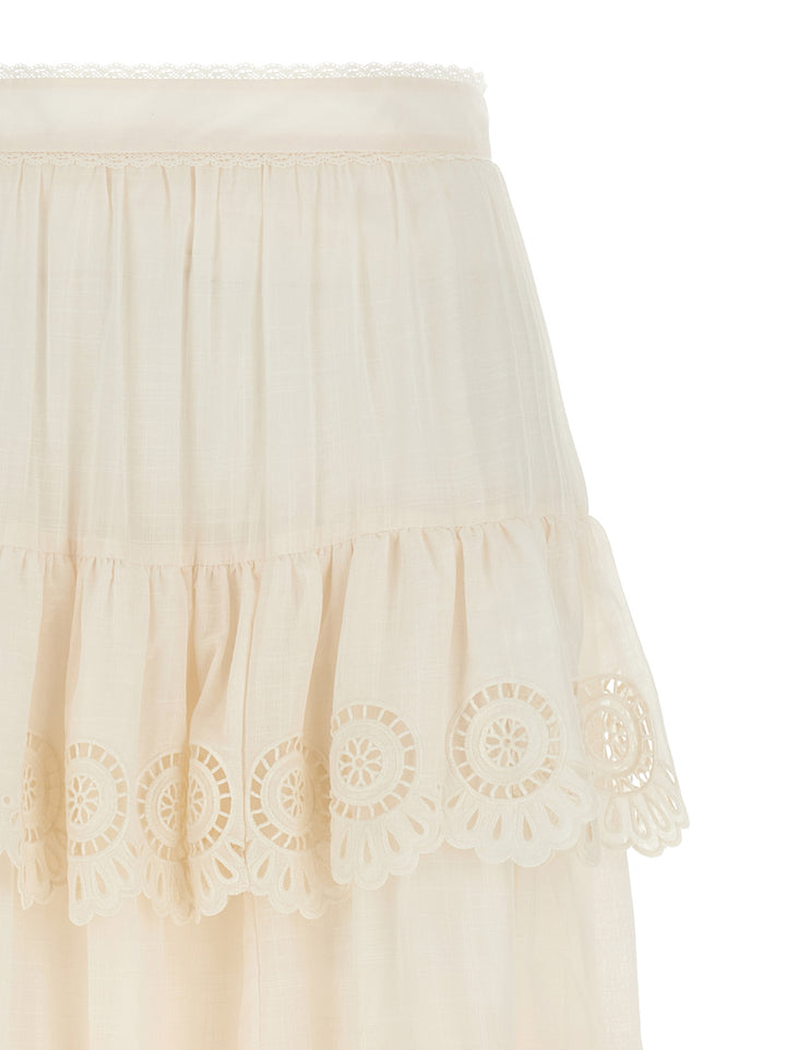 Zimmermann Lucky Skirts - White | 860fa35f7af4585bf39a9693bf322aea82575c31