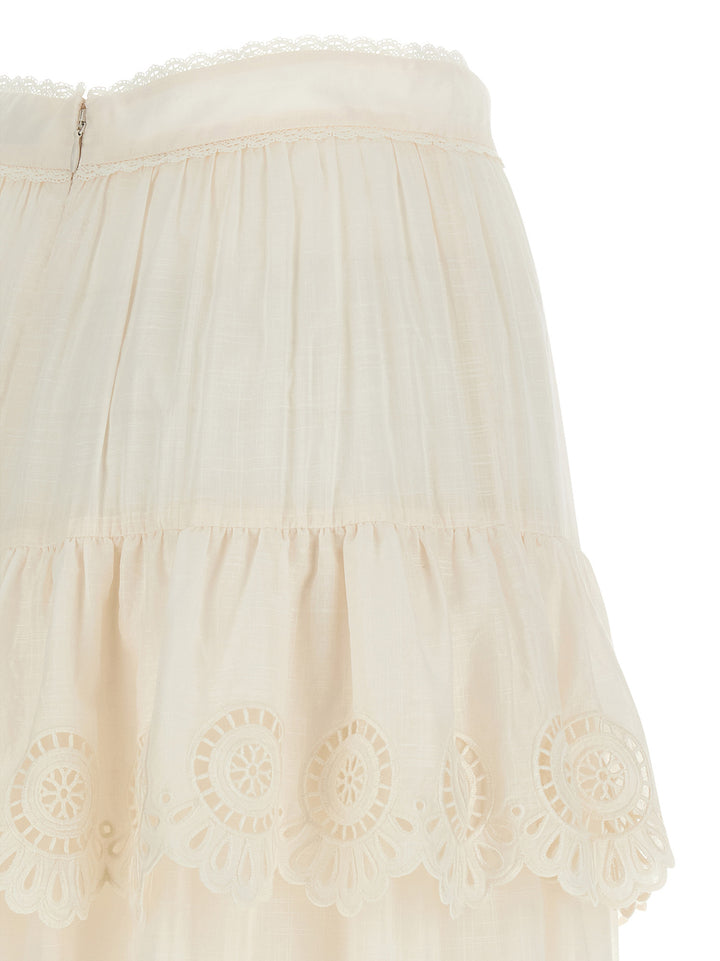 Zimmermann Lucky Skirts - White | f739e862b00abe1a404621298d5003b74085d820