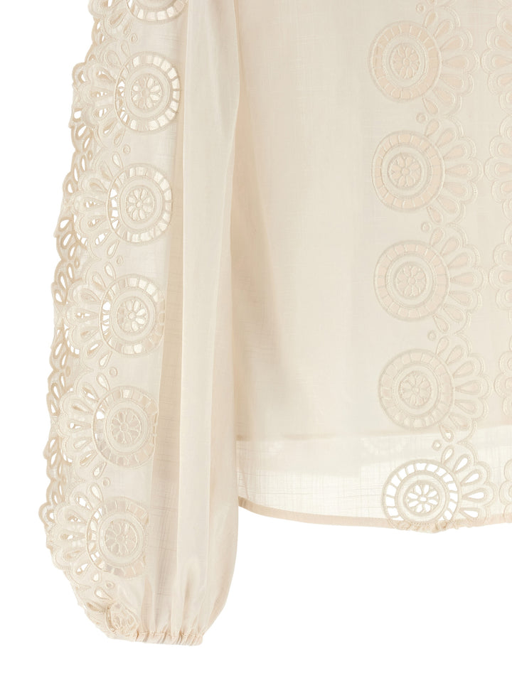 Zimmermann Lucky Shirt and Blouse - White | c447dfa7b8a655feee25ac9a482b78a3b24c7516