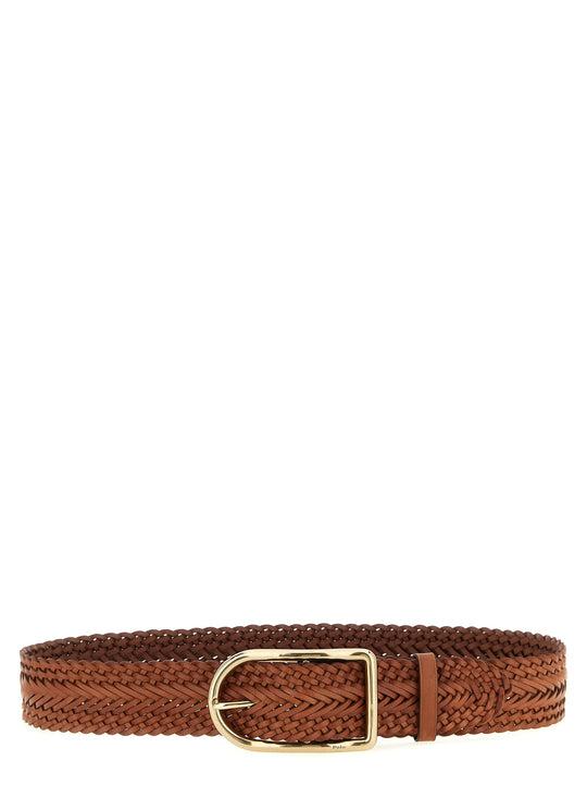 Braided Leather Belt Belts Brown
