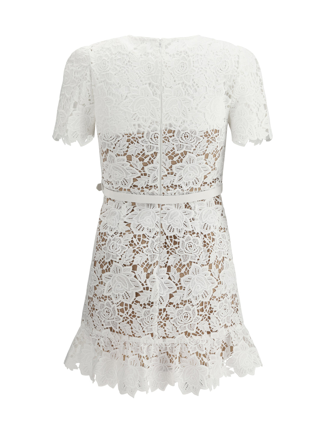 WHITE LACE MINI DRESS