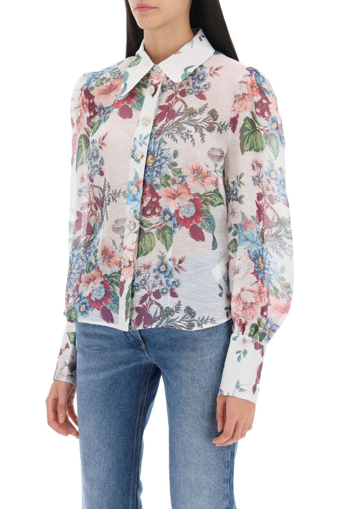 Matchmaker Shirt In Floral Organza