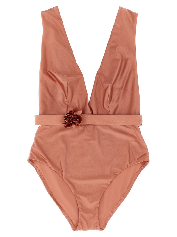 Zimmermann Lucky Plunge Flower Beachwear - Pink | 15b67dcf8c38178c7ccbf86be08b71dd0ebb8c01