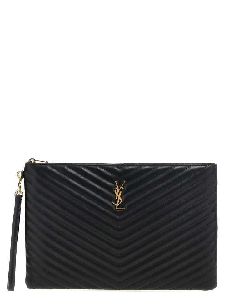 Saint Laurent Cassandre Clutch - Black | 75eef27ee7e1ee5a907266da5aa38a0555829783