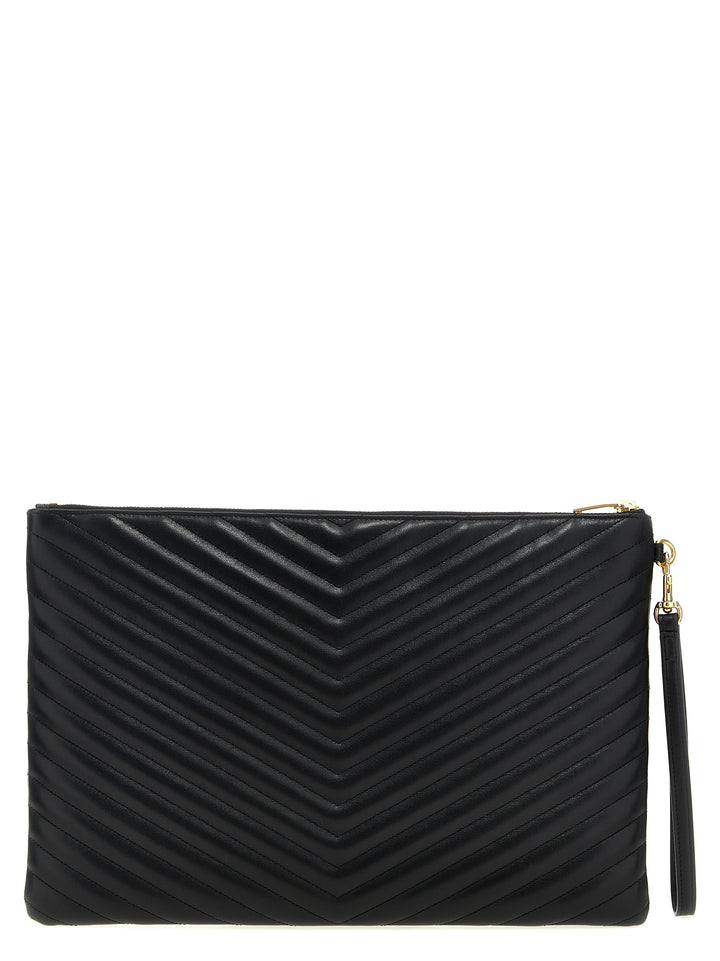 Saint Laurent Cassandre Clutch - Black | 88dd49df56e32ff0aaca1412bb531a8bfc82b99a
