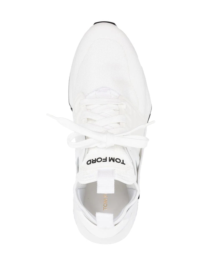 lace-up sneakers with logo patch