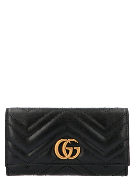 Continental Gg Marmont Wallets And Card Holders Black