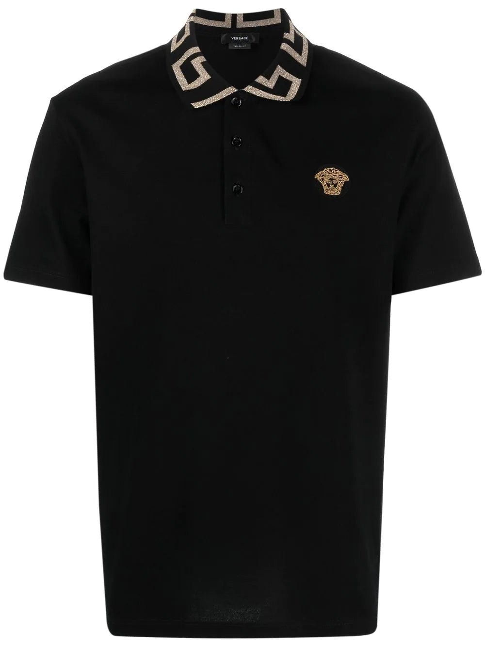 Greca polo shirt with short sleeves