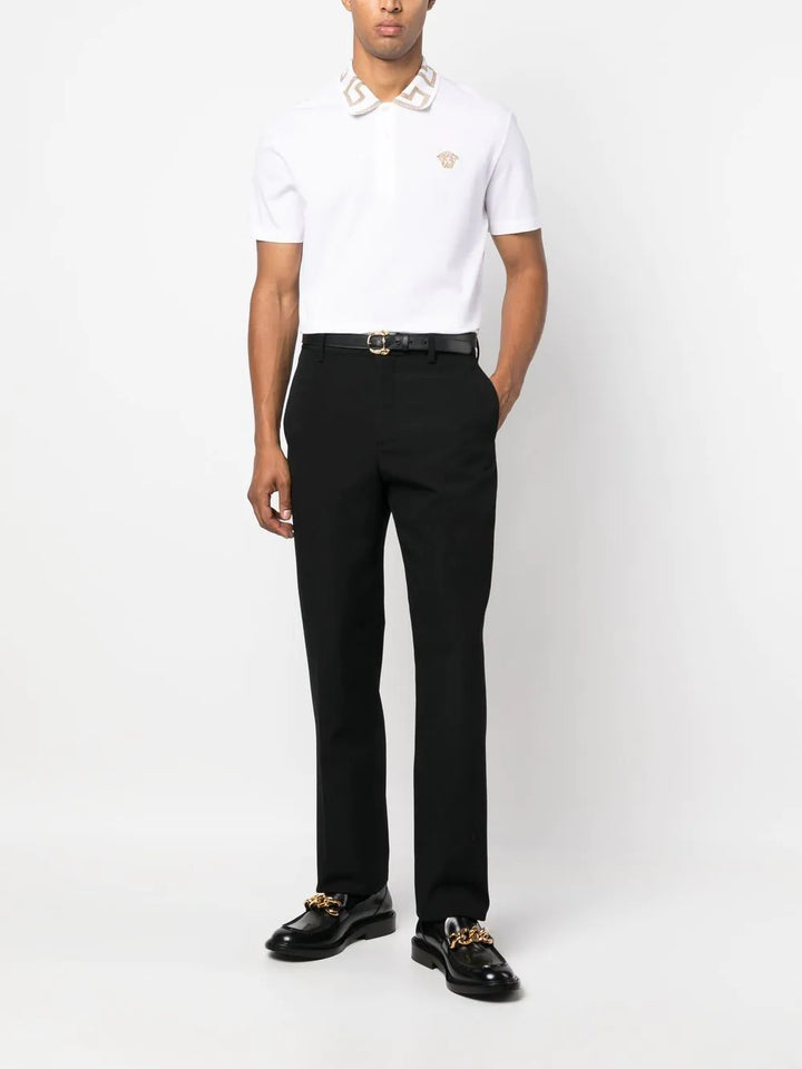 Greca polo shirt with short sleeves