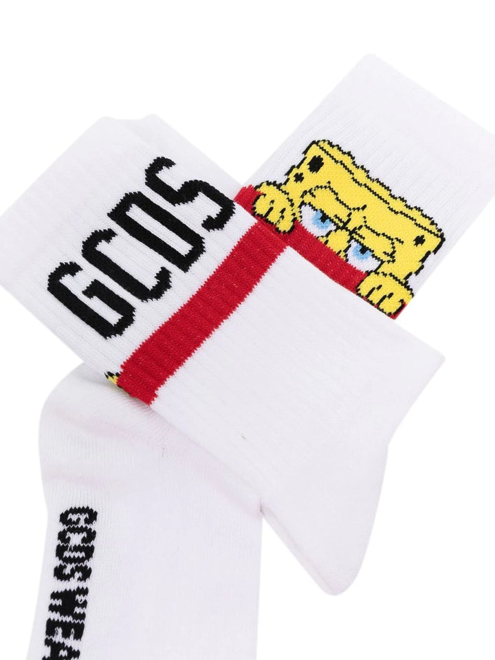 embroidered cotton socks