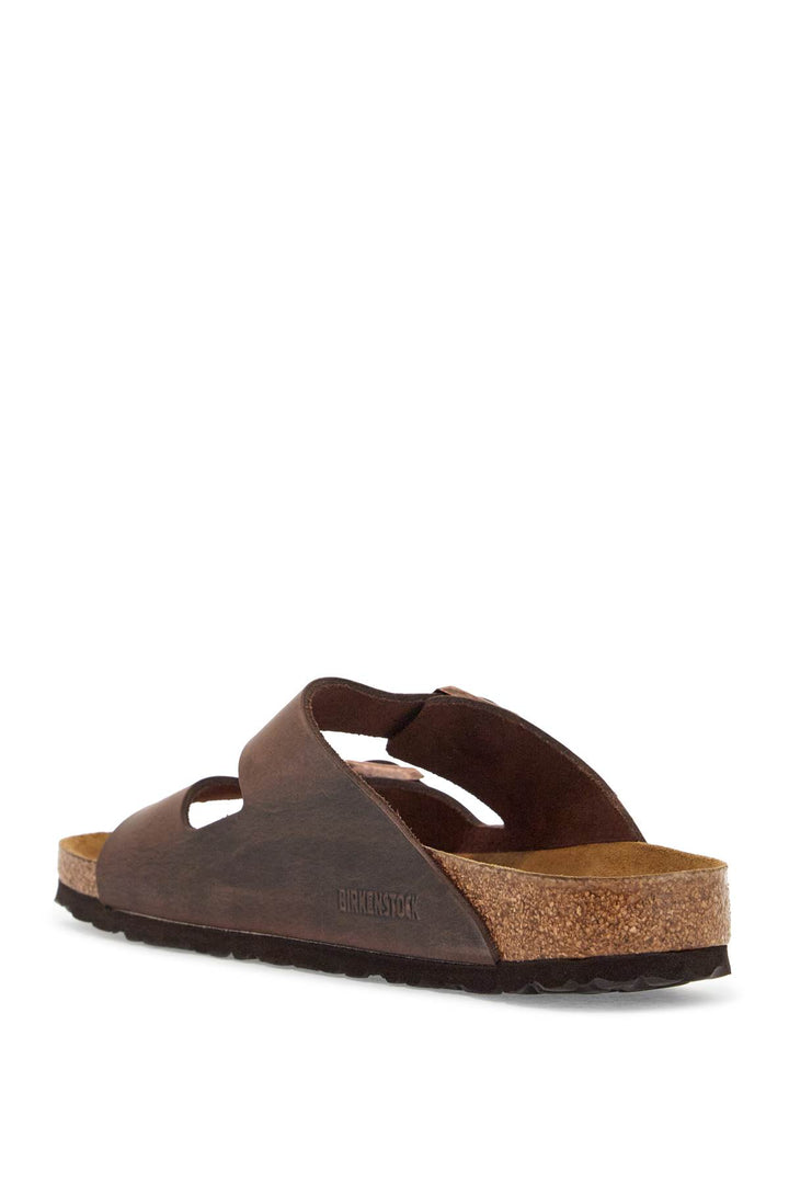 Classic Habana Leather Arizona Slippers With Cork And Rubber Sole