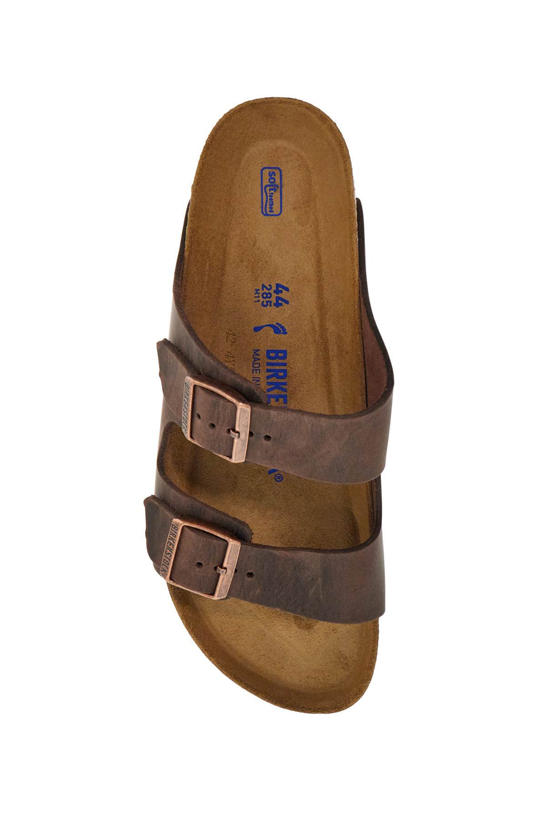 Classic Habana Leather Arizona Slippers With Cork And Rubber Sole