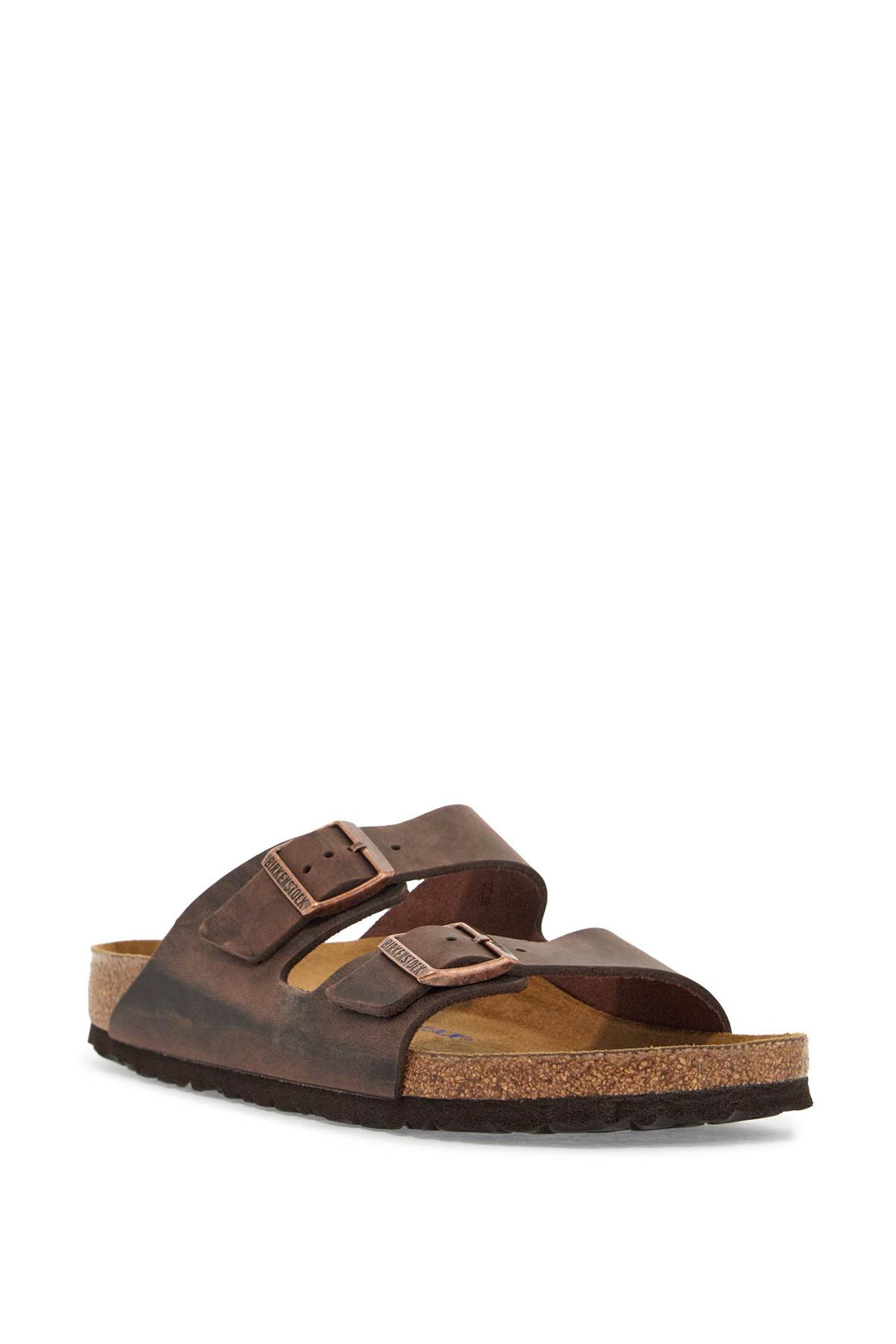 Classic Habana Leather Arizona Slippers With Cork And Rubber Sole