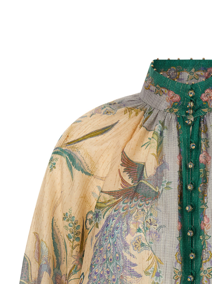 Zimmermann Indra Shirt and Blouse - Multicolor | b055bf69b57b44a1d974bd8367bd6312a5abc2bf
