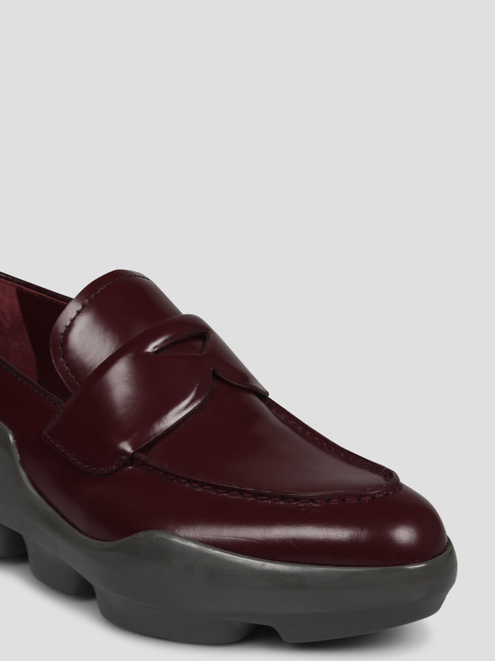 Spazzolato leather loafers