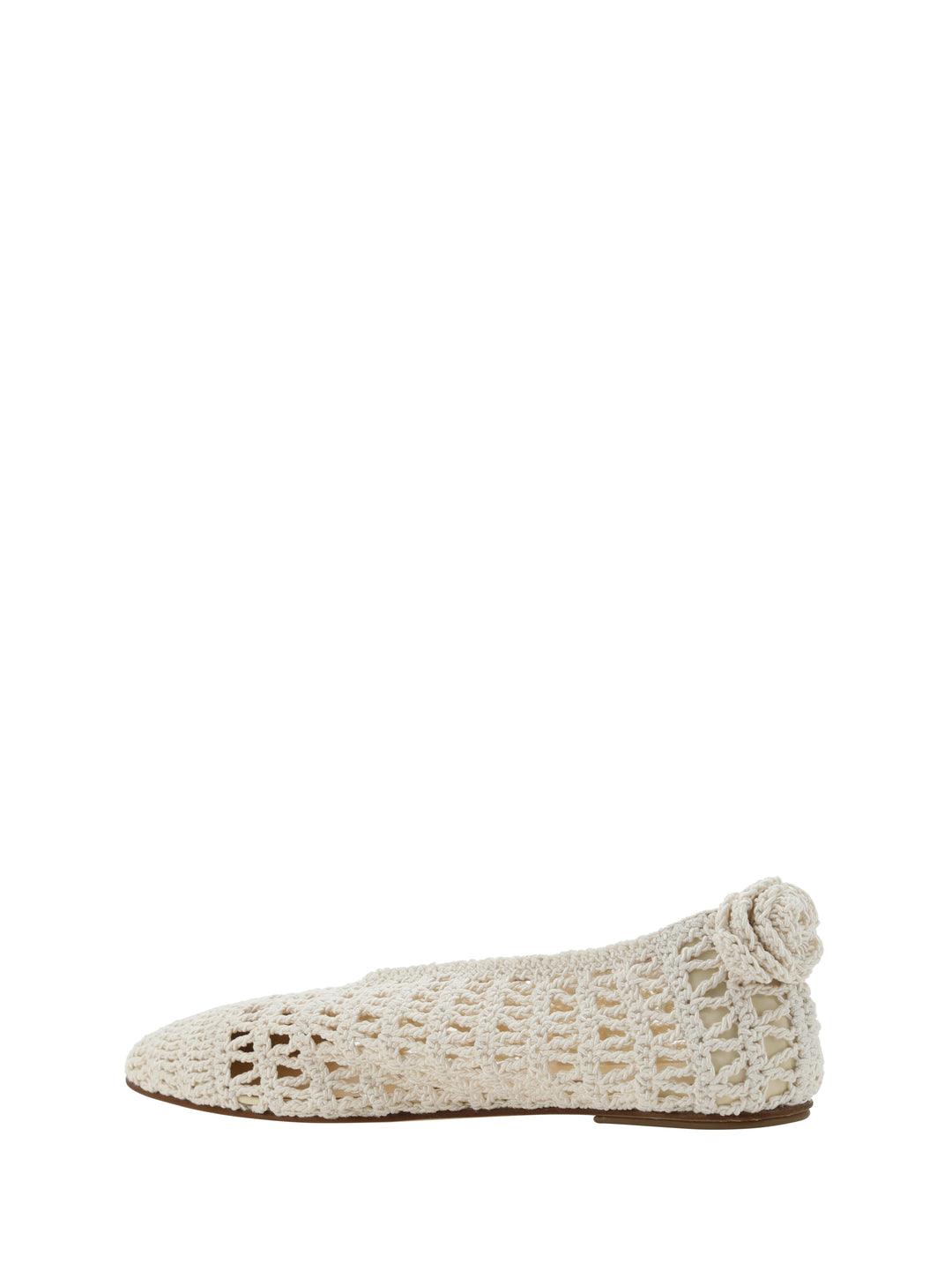 BALLET FLATS CROCHET CREAM