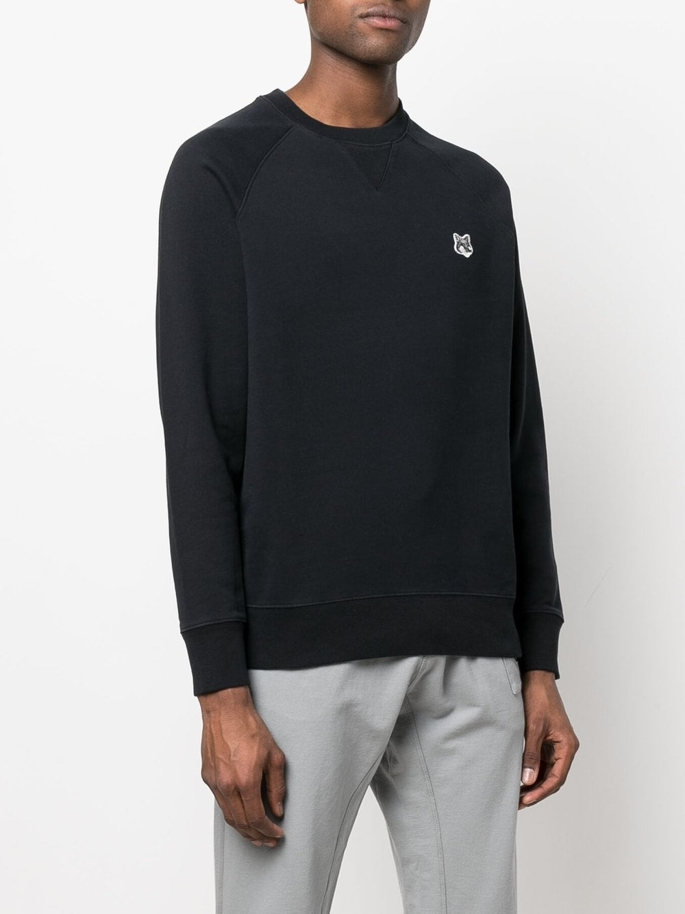 Grey fox head patch classic sweatshirt